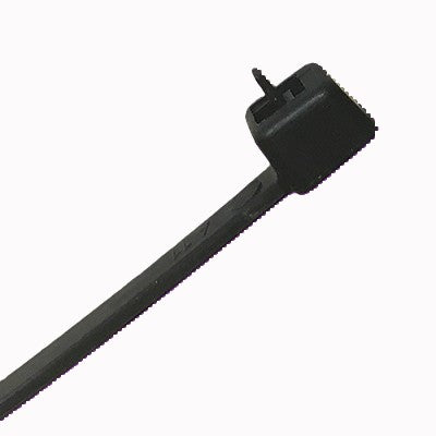 4" Reusable Intermediate Cable Ties, 18-lb Tensile Strength, Black, UV Resistant, 100-Pack - RCTI100B - Ferrules Direct