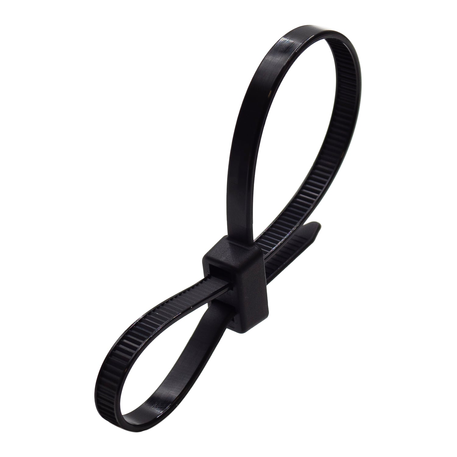 CTSDL370B - 14-1/2" Double Loop Cable Ties, Double Lock, 50-lb Tensile Strength, Black, UV Resistant, 100-Pack - Ferrules Direct