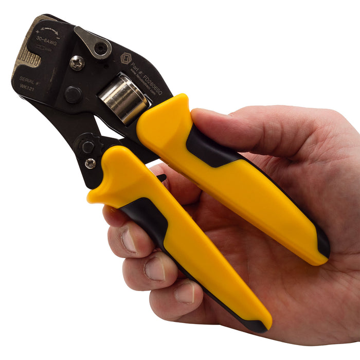 28 to 6 AWG Wire Ferrules Crimping Tool, Self Adjusting, Frontal Load, Square Profile - FD2806SQ