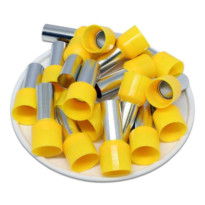 AD250016 - 4 AWG (16mm Pin) Insulated Ferrules - Yellow - Ferrules Direct