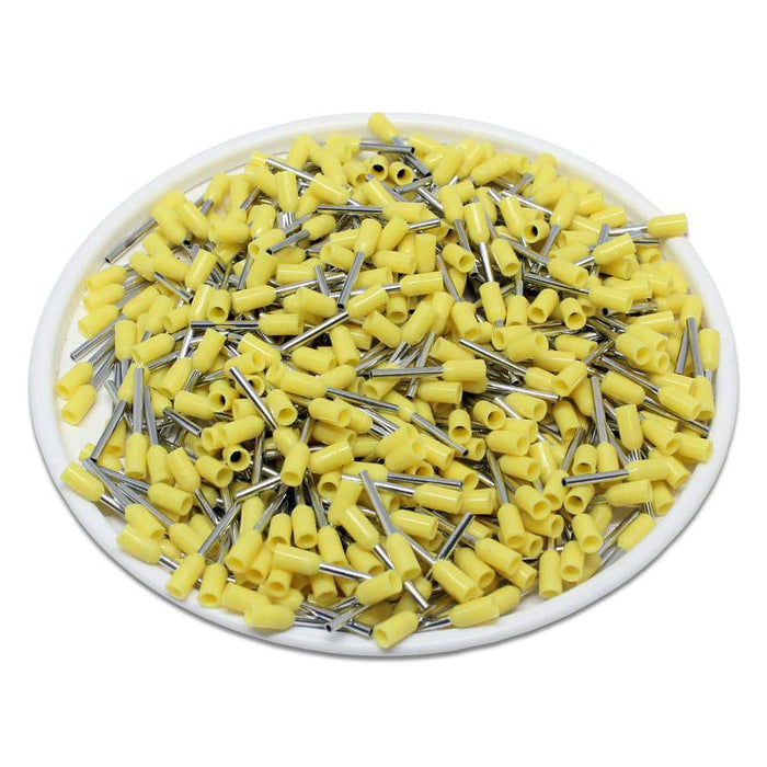 AT02508 - 24 AWG (8mm Pin) Insulated Ferrules - Yellow - Ferrules Direct