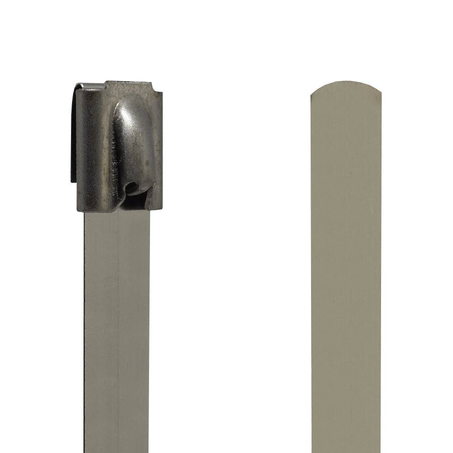BTC12300 - Ball Locking Stainless Steel Ties - 0.47" x 12" (12 x 300mm) - Ferrules Direct