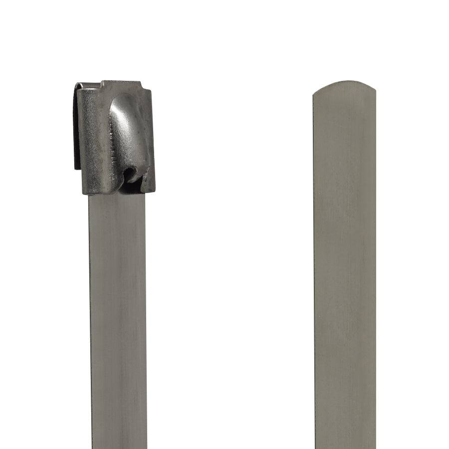BTC12500 - Ball Locking Stainless Steel Ties - 0.47" x 20" (12 x 500mm) - Ferrules Direct