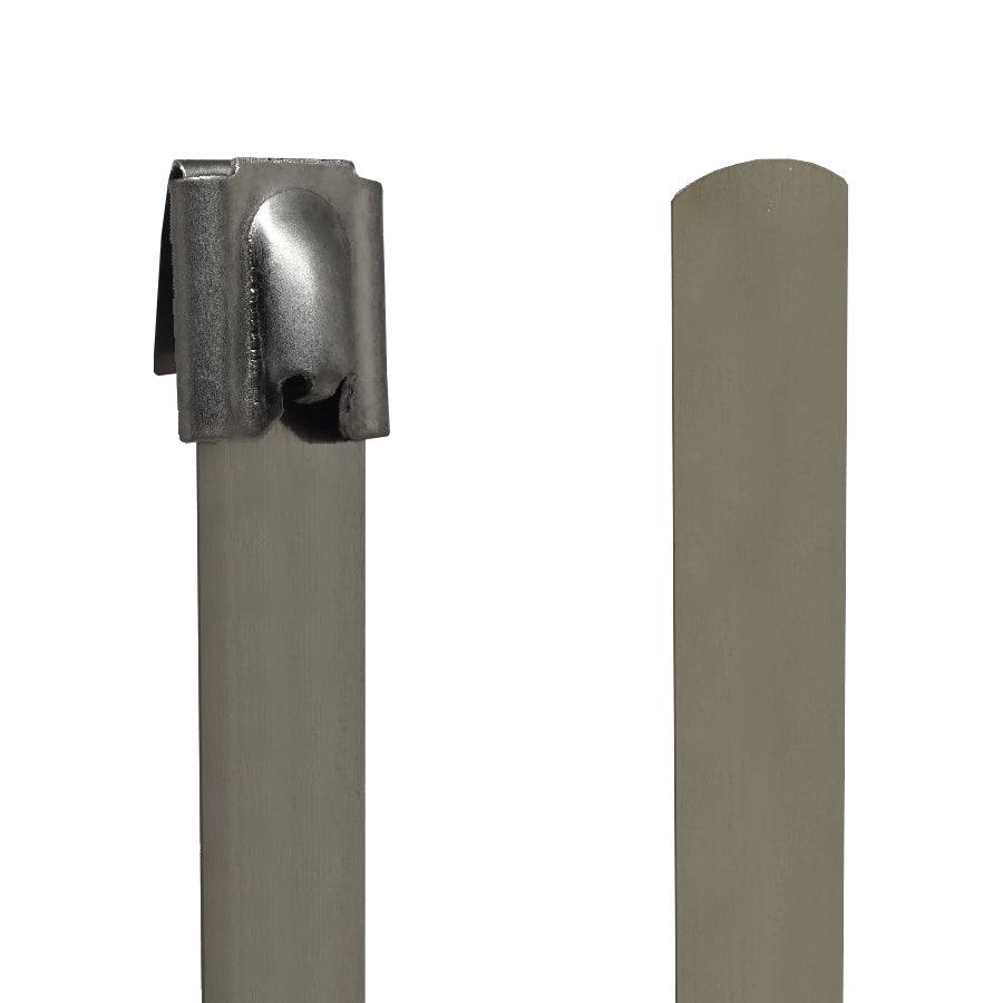 BTC12550 - Ball Locking Stainless Steel Ties - 0.47" x 22" (12 x 550mm) - Ferrules Direct