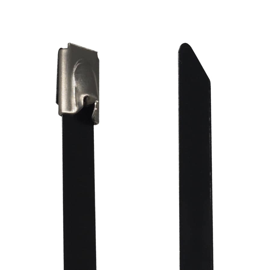 PVC304-79300 - Grade 304 PVC Coated Steel Tie - 0.31x12" (7.9x 300mm) - Ferrules Direct