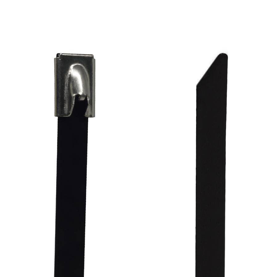 PVC304-79350 - Grade 304 PVC Coated Steel Tie - 0.31x14" (7.9x350mm) - Ferrules Direct