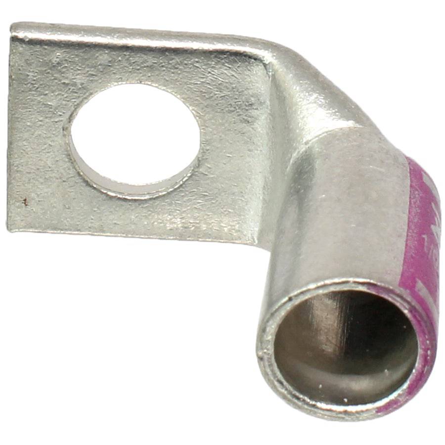SBF1038 - 90 Degree Short Barrel Compression Lug - 1/0 AWG - 3/8" Stud - Ferrules Direct
