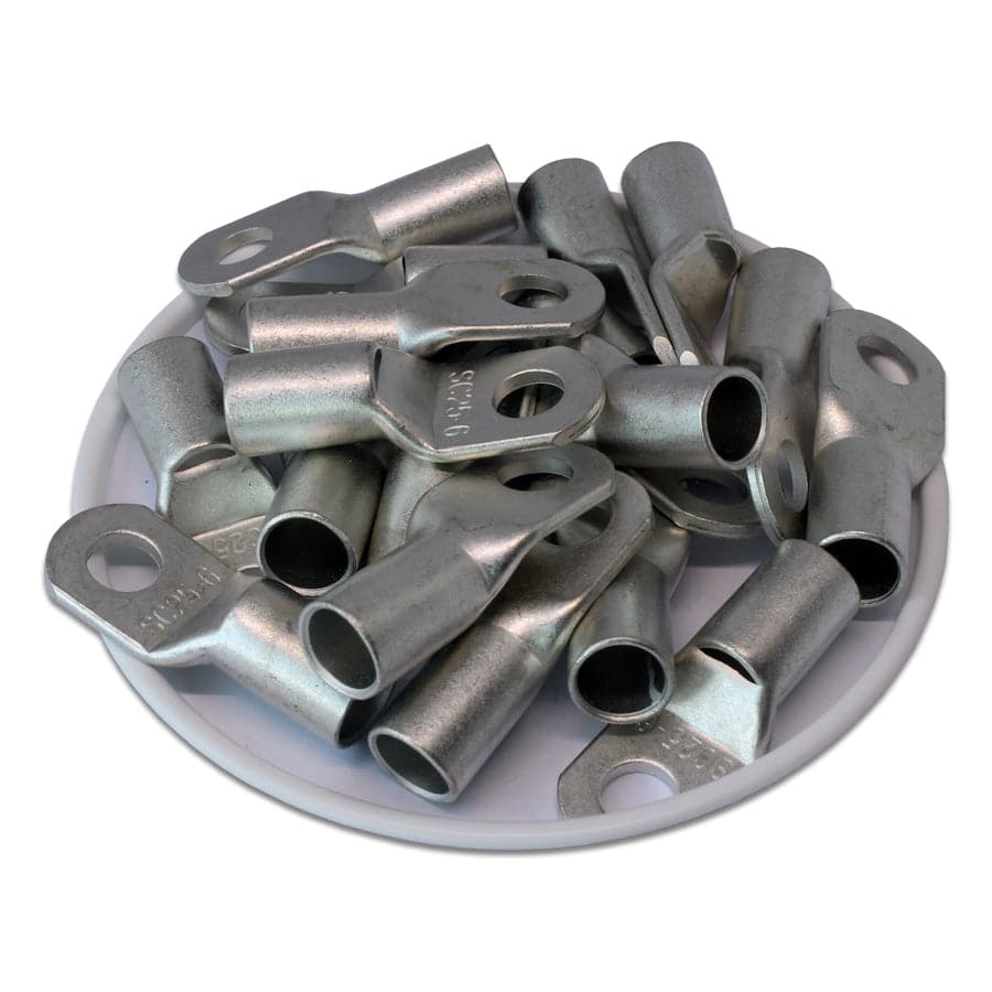 SCH256 - Non Insulated Tubular Ring Lugs - 4 AWG - Ferrules Direct