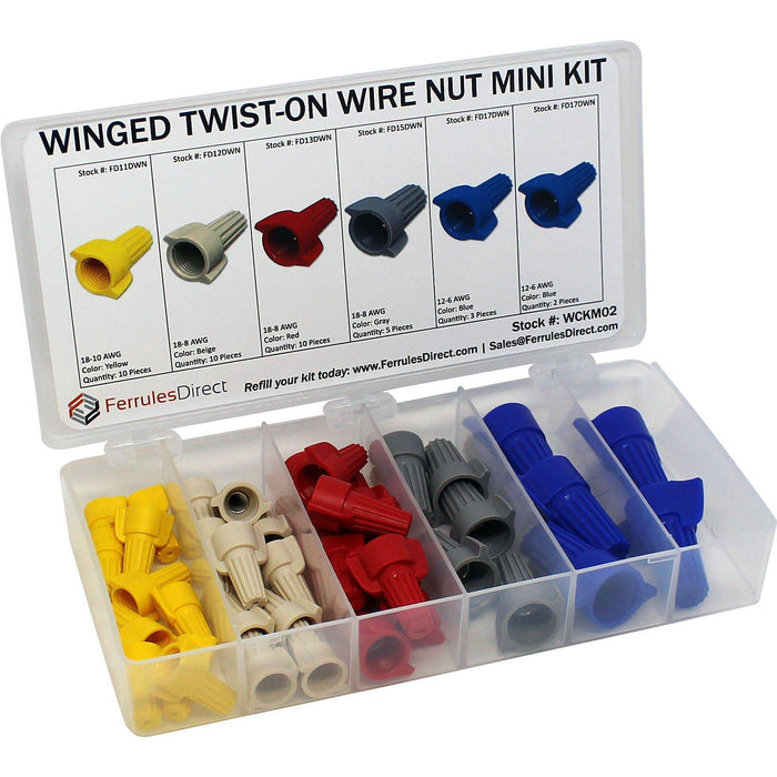 WCKM02 - Winged Twist-On Wire Cap Mini Kit - Ferrules Direct