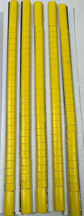 30BYBLANK - Ademark Style P3 Wire Markers, PVC, Blank Marker, 3mm, Black & Yellow, 10 Strips
