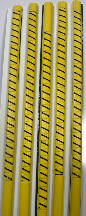30BY/ - Ademark Style P3 Wire Markers, PVC, Slash Symbol, 3mm, Black & Yellow, 10 Strips