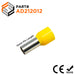 AD212012 - 4 AWG (Small Diameter) Insulated Wire Ferrules, 12mm Pin, Yellow, 100 Pieces - Ferrules Direct