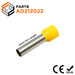 AD212022 - 4 AWG (Small Diameter) Insulated Wire Ferrules, 22mm Pin, Yellow, 100 Pieces - Ferrules Direct
