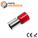 AD350014 - 2 AWG Single Insulated Wire Ferrules, 14mm Pin, Red, 100 Pieces - Ferrules Direct