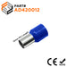 AD420012 - 1 AWG (Small Diameter) Insulated Wire Ferrules, 12mm Pin, Blue, 50 Pieces - Ferrules Direct