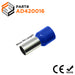 AD420016 - 1 AWG (Small Diameter) Insulated Wire Ferrules, 16mm Pin, Blue, 50 Pieces - Ferrules Direct