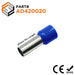 AD420020 - 1 AWG (Small Diameter) Insulated Wire Ferrules, 20mm Pin, Blue, 50 Pieces - Ferrules Direct