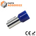 AD500022 - 1 AWG Single Insulated Wire Ferrules, 22mm Pin, Blue, 50 Pieces - Ferrules Direct