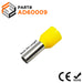 AD60009 - 10 AWG Insulated Wire Ferrules, 9mm Pin, Yellow, 500 pieces - Ferrules Direct