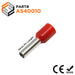 AS40010RD - 12 AWG Insulated Wire Ferrules, 10mm Pin, Red, 500 Pieces - Ferrules Direct