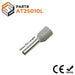 AT25010L - 14 AWG Insulated Wire Ferrules, 10mm Pin, Gray, Wide Collar, 500 Pieces - Ferrules Direct