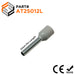 AT25012L - 14 AWG Insulated Wire Ferrules, 12mm Pin, Gray, Wide Collar, 500 Pieces - Ferrules Direct