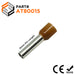 AT80015- 8 AWG (Small Diameter) Insulated Wire Ferrules, 15mm Pin, Brown, 100 Pieces - Ferrules Direct