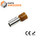 AW212015 - 4 AWG (Small Diameter) Insulated Wire Ferrules, 15mm Pin, Brown, 100 Pieces - Ferrules Direct