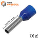 AW25012L - 14AWG (12mm Pin) Insulated Ferrules - Blue - Large Cap - Ferrules Direct