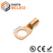 6 AWG Copper Battery Cable Lugs, Terminal Lugs, 1/2" Stud Size, 1 Piece -  BCL612 - Ferrules Direct