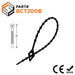 BCT200B - 8" Standard Beaded Nylon Reusable Cable Ties, 40-lb Tensile Strength, Black. UV Resistant, 100-Pack - Ferrules Direct