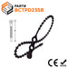 BCTPD235B - 9" Standard Double Loop Beaded Polyethylene Reusable Cable Ties, 35-lb Tensile Strength, Black, UV Resistant, 100-Pack - Ferrules Direct