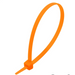 CTM100OR - 4" Miniature Cable Ties, 18-lb Tensile Strength, Orange, 100 Pieces - Ferrules Direct