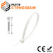 CTPHD365W - 14" Polypropylene Heavy Duty Cable Ties, 50-lb Tensile Strength, White, 100-Pack - Ferrules Direct