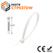 CTPS370W - 14-1/2" Polypropylene Standard Cable Ties, 30-lb Tensile Strength, White, 100-Pack - Ferrules Direct