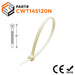 CWT145120 - 15" Extreme Temperature Standard Cable Ties, 50-lb Tensile Strength, Natural, 100-Pack - Ferrules Direct