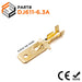 22-18 AWG Quick Disconnects, Male, Lock Tab, NEMA Tab: 6.3, Brass, Open Barrel, 100 Pieces - DJ611-6.3A - Ferrules Direct
