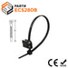 ECS280B - 11" Standard Cable Ties with Edge Clip Mount, 50-lb Tensile, Black, UV Resistant, 100-Pack - Ferrules Direct