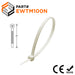 EWTM100N - 4" Ultra Extreme Temperature Miniature Cable Ties, 18-lb Tensile Strength, Natural, 100-Pack - Ferrules Direct