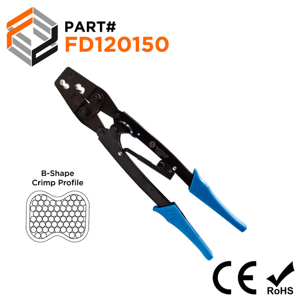 FD120150 - 4/O to 300 MCM Wire Ferrules Crimping Tool, Ratchet, XL