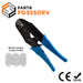 FD3550RV - 2 to 1 AWG Wire Ferrules Crimping Tool, Ratcheting, Bowtie Profile, 1 Piece - Ferrules Direct