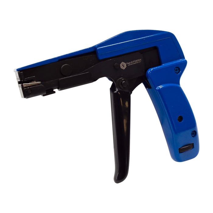 FD600A - Nylon Cable Tie Fastening Tool/Gun with Flush Cut & Adjustable Bundling Pressure, 1 Piece
