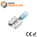 FDNY2-375 - Nylon Insulated Female Quick Disconnects - 16-14 AWG - 100pcs - Ferrules Direct