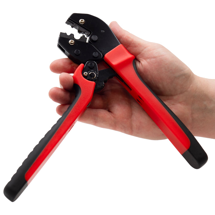 PARON Tools Self-Adjustable Ratchet Wire Crimping Tool – Electrical Terminal Pliers (Yellow)