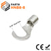 8 AWG Non Insulated Hook Terminals, 5/16" Stud, Brazed Seam,  - HNB8-8 - Ferrules Direct