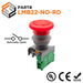 22mm Rotary Switch Push Button, NO Contact, 110-240v, 1 Piece - LMB22-NO-RD - Ferrules Direct