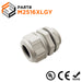 M2516XLGY - M25 x 1.5mm Metric Thread Nylon Cable Gland, Gray, Range: 3/8" to 5/8", XL Length, UL Listed, IP68, IP69K - 1 Piece - Ferrules Direct