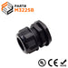 M3225B - M32 x 1.5mm Metric Thread Nylon Cable Gland, Black, Range: 11/16" to 1", UL Listed, IP68, IP69K - 1 Piece - Ferrules Direct