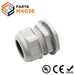 M4026GY - M40 x 1.5mm Metric Thread Nylon Cable Gland, Gray, Range: 13/16" to 1", UL Listed, IP68, IP69K - 1 Piece - Ferrules Direct