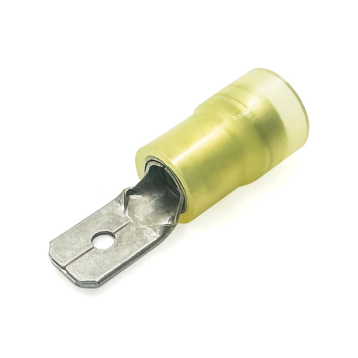 MDNYD5-250 - Nylon Insulated Male Quick Disconnect - Double Crimp - 12-10 AWG